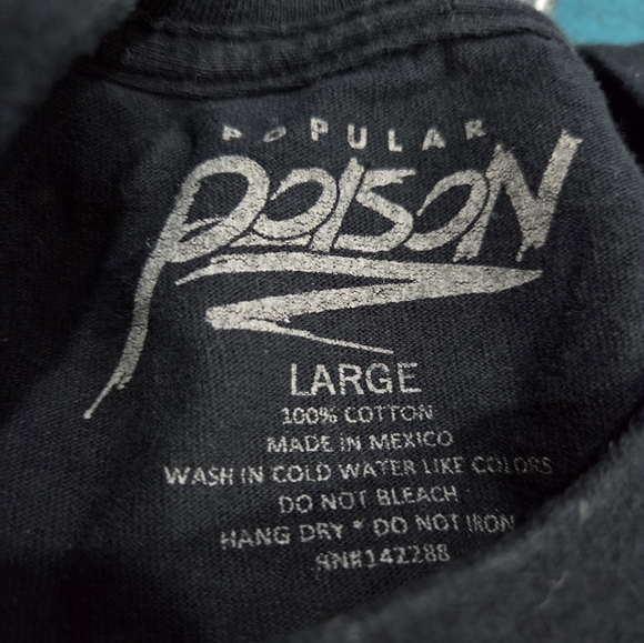 Lot Of 3 Men's Short Sleeve Tees in Charcoal Black and Turquoise Size L - Picture 6 of 10